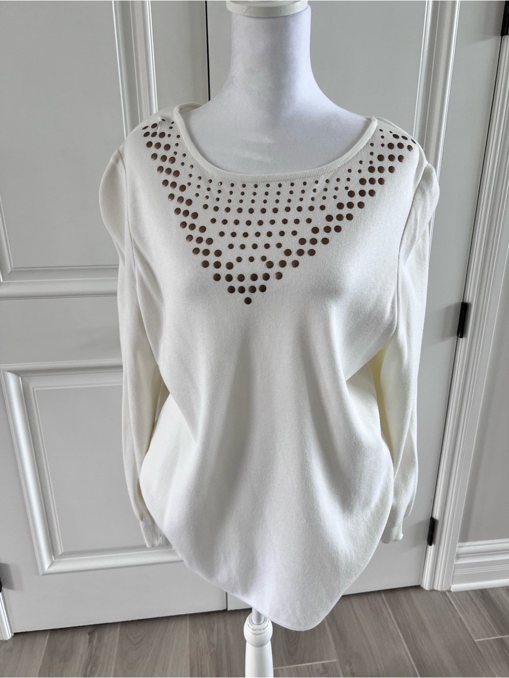 Misook Cream Knit Top with Branded Tag